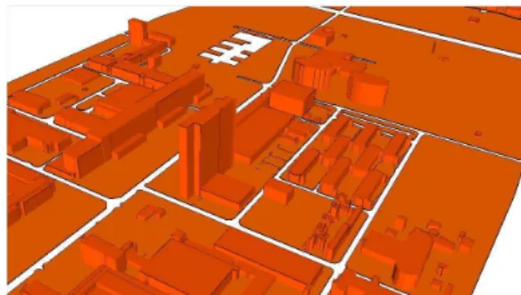 Figure 5: TU Delft campus objects. Only the buildings have been selected.