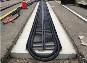 Figura 2: Instalação dos cabos sob o asfalto –  (Disponível em NOVATE.RU, 2013) 