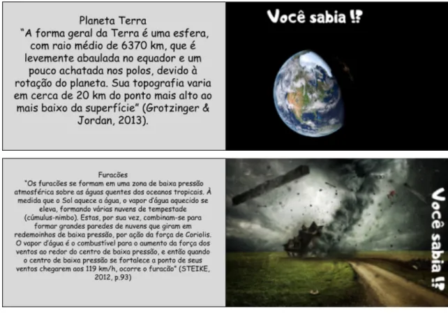 Figura 4. Cartas informativas do jogo