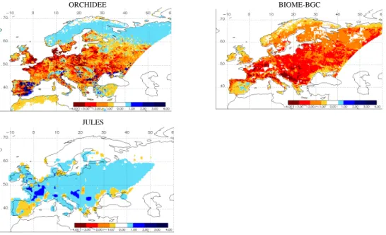 Fig. 6. Cumulative land-atmosphere fluxes (kgC per 50 years, sum over 1951–2000) resulted from land use conversion and rising nitrogen deposition