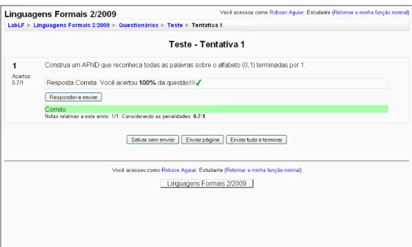 Figura 14: Feedback de solução esperada pelo professor.
