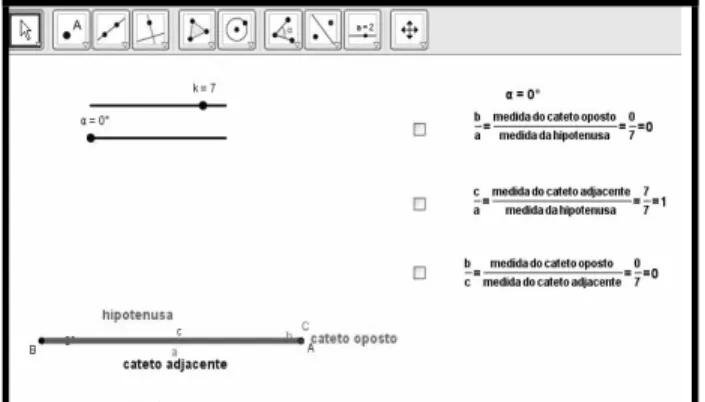 Figura 10: Applet visualizado quando α = 0º