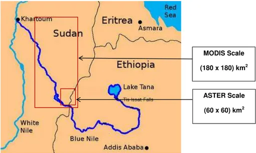 Fig. 1. Map of The Blue Nile State showing the study area. The area is divided into two scales: