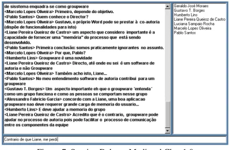Figura 7. Serviço Debate: Mediated Chat 1.0 