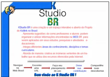 Figura 1 - Página de abertura do site Kstudio Br/janeiro-1998 