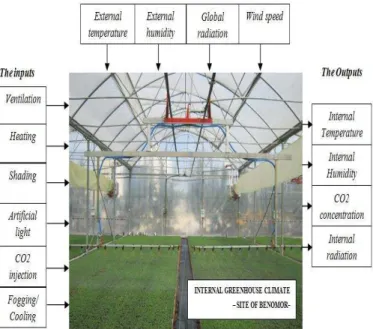 Fig. 1. Schematic of greenhouse climate 