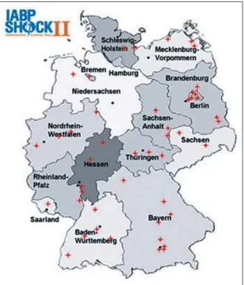 Figure 1. Participating centres in Germany.