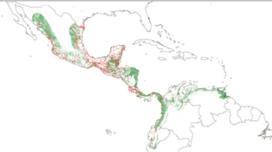 Figure 5. Geographic distribution of the 22,731 valid distributional records of cracids in the Cracid- Cracid-Mex1 database