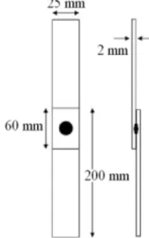 Fig. 1. Welding Sample with Dimension.