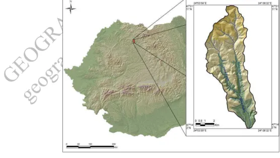 Fig. 1. Location of the Dobric catchment area within national borders 