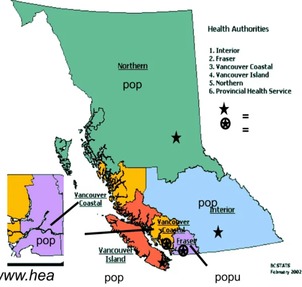 Figure 1:  British Columbia Health Authorities