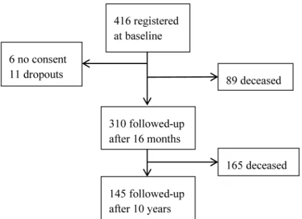 Fig 1. Participant flow chart from inclusion to the 10-year follow-up.