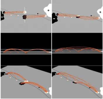 Fig. 2. A thread model schematic of how we interpret the observed canceling magnetic fields