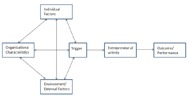 Figure 1: Dynamic Triggering Process Model  Source: Shindehutte et al. (2000) 