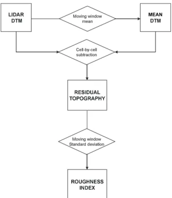 Fig. 3. Flow chart of the roughness index calculation.