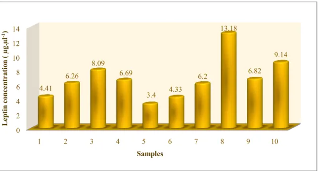 Fig 1 Leptin concentration at Slovak pied cattle 