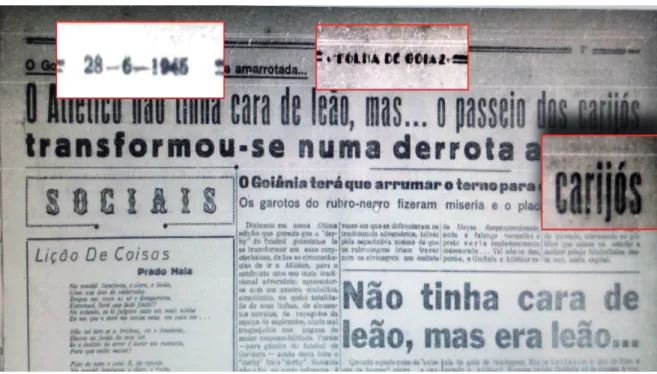 Figura 5: Jornal Folha de Goiaz, 28 de junho de 1945. (IHGG)