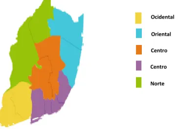 Figura 1- Divisão das zonas de gestão da cidade de Lisboa 