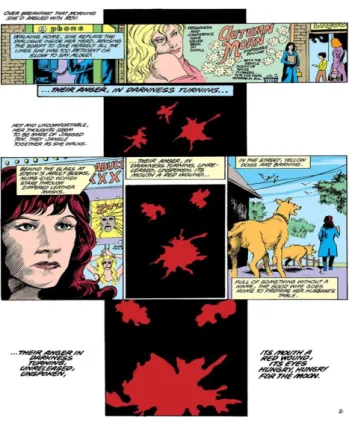 Figura 2: Phoebe andando pela rua. © DC Comics. Fonte: MOORE, 1985, p. 2. 