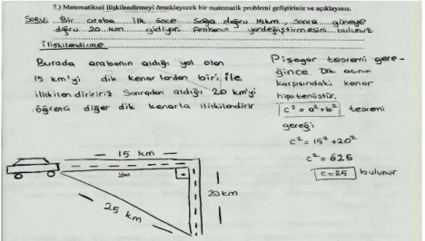 Şekil 5.Ö-22’nin geliştirdiği problem ve çözümü 