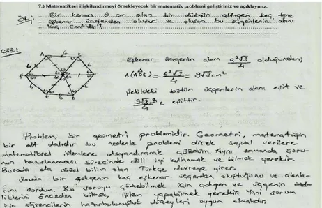 Şekil 8.Ö -2 ’nin geliştirdiği problem ve çözümü