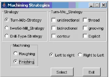 Figure 4: Turning Machining Strategy dialog