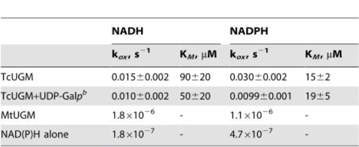 Table 1. Kinetic parameters of NAD(P)H oxidation reactions a .