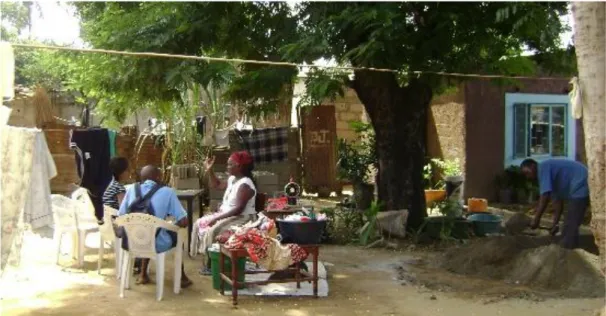 Figura 24 - Utilização do quintal numa habitação no bairro do Chamanculo C - Maputo, 2009