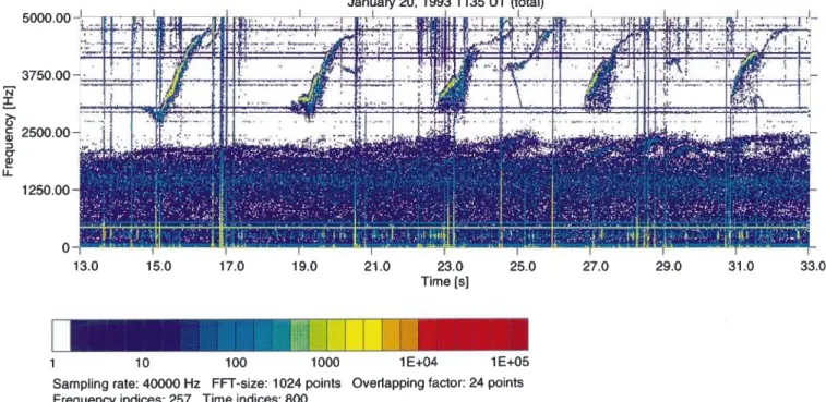 Figure 1 shows a set of strong PLHR lines, with prominent risers triggered from the PLHR doublet at 2950/3050 Hz