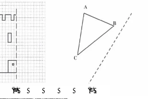 Figura 1. Situaciones sobre simetría ortogonal 