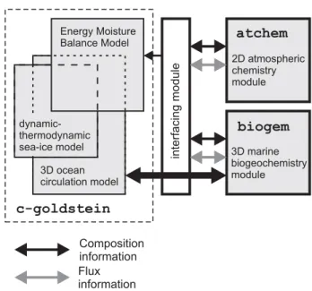 Fig. 1. Gridded continental configuration and ocean bathymetry of the 8-level, 36×36 equal-area grid version of the GENIE-1 model.