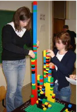 Figure 4 a).  Un groupe transférant ses notes sous forme  graphique 