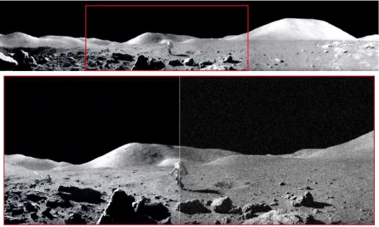 Figure 3 shows the compiled results of noise ﬁltering. We zoomed in and sharpened the highlighted area a bit in order to compare the unﬁltered image with the ﬁltered one.