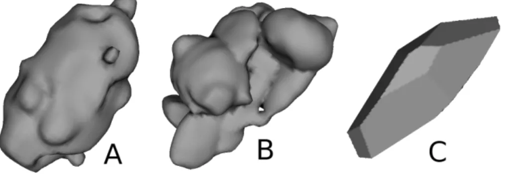 Fig. 6. Irregularly-shaped particles for sky radiance simulations.