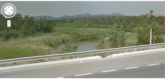 Figura 11. Trecho da Rodovia do Contorno que atravessa o Rio Santa Maria da Vitória.