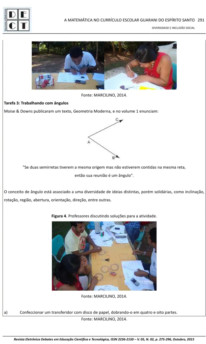 Figura 4. Professores discutindo soluções para a atividade.