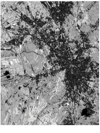 Figure 1 Landsat ETM image for Urmqi. 