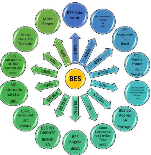 Figure 7: subsidiaries of BES Source: (Fernandes, 2014) 