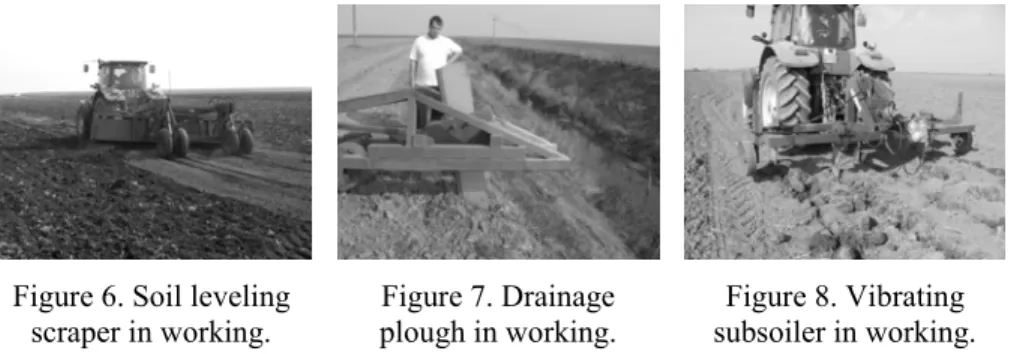 Figure 6. Soil leveling   scraper in working. 