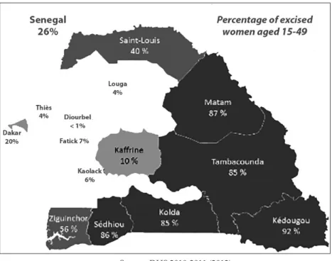 Fig. 1 – Excision by region