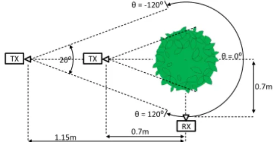 FIGURE 4. Tree re-radiation measurements geometry.
