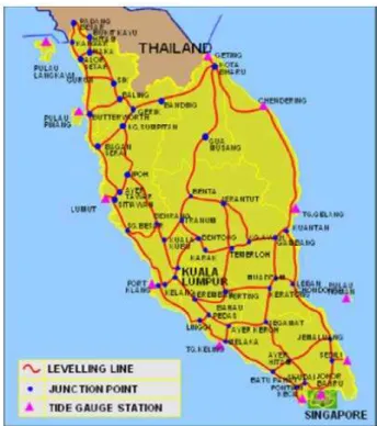 Figure 4. Precise Levelling Network (Country Report, 2012) 