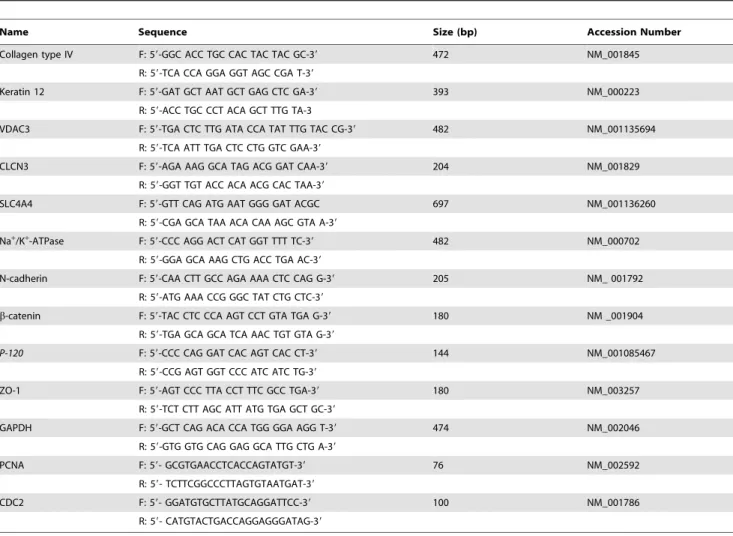 Table 2. Oligonucleotide sequences for RT-PCR.