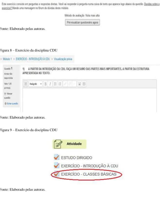 Figura 7 – Exercício da disciplina CDU 