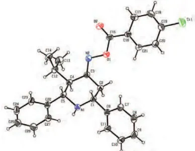 Fig. 2. The ORTEP view of compound 20 showing 50 % probability displacement ellipsoids
