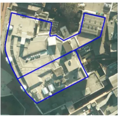 Fig 6. The 3D roof level structures clearly do not match with the 2D  footprint 