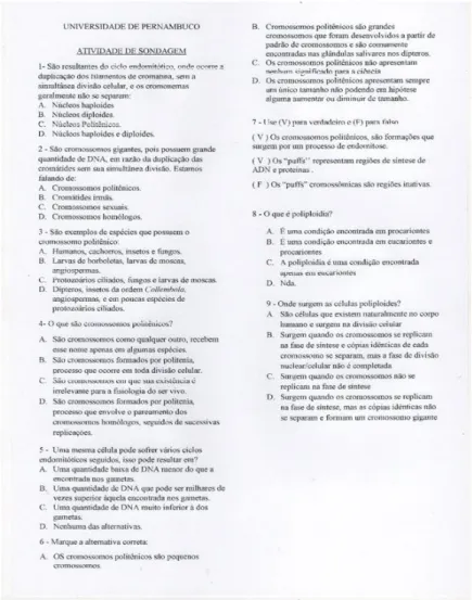 Figure 3. Questionnaire used in the evaluation of learning. SOURCE: Oliveira et al., 2018 