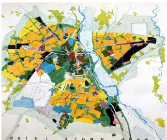 Fig 3. Delhi Master Plan 1962. Delhi Development Authority  The global megacity or the city for just a few  