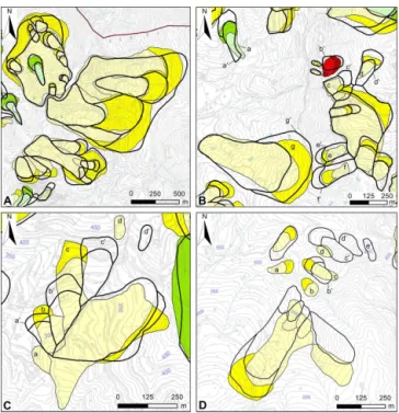 Figure 8. Visual comparison of the two inventory maps result- result-ing from the two different procedures