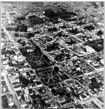 Figura 2: Imagem área da cidade de São Carlos na década de 50. 